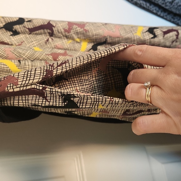 Effies Heart Raindeer Tan & Black Lace Trim Midi Dress Size Small - Picture 8 of 9